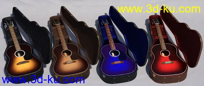 Acoustic Guitar and Poses for Genesis 8模型的图片5
