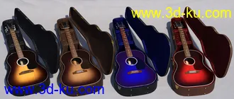 3D打印模型Acoustic Guitar and Poses for Genesis 8的图片