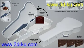 3D打印模型Acoustic Guitar and Poses for Genesis 8的图片