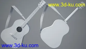 3D打印模型Acoustic Guitar and Poses for Genesis 8的图片