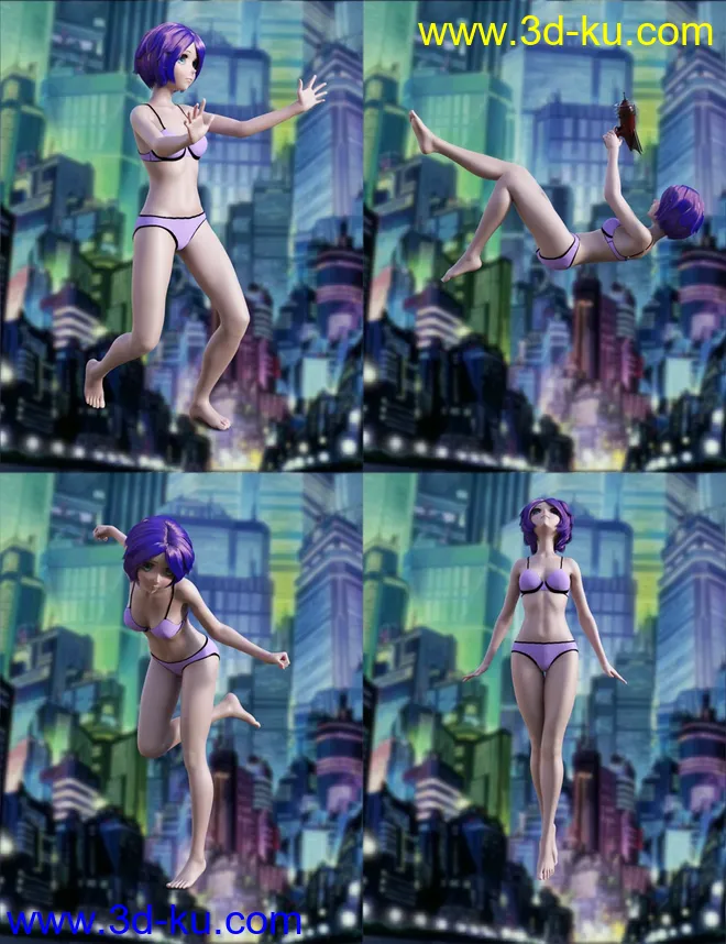 Action Anime Poses for Sakura 8 and Genesis 8 Female(s)模型的图片6