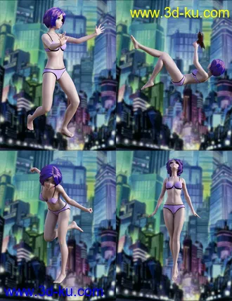 3D打印模型Action Anime Poses for Sakura 8 and Genesis 8 Female(s)的图片