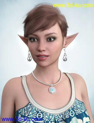 3D打印模型Adalia Hair for Genesis 8 Females的图片