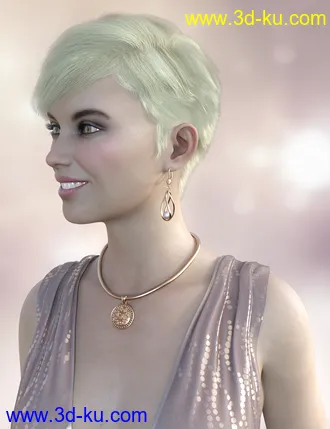 3D打印模型Adalia Hair for Genesis 8 Females的图片