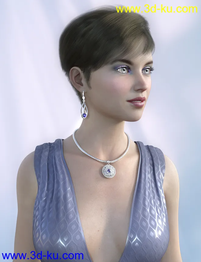 Adalia Hair for Genesis 8 Females模型的图片3