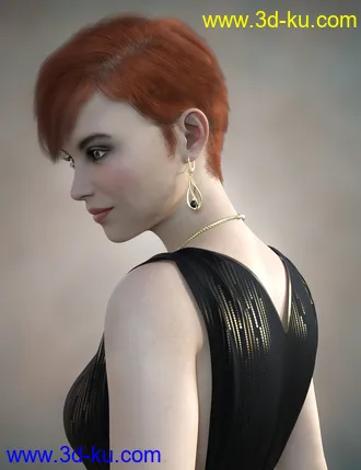 3D打印模型Adalia Hair for Genesis 8 Females的图片