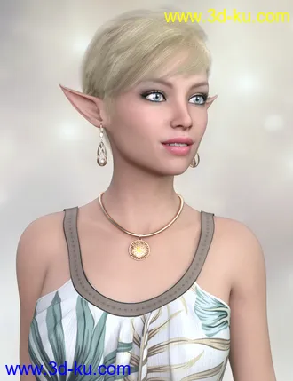 3D打印模型Adalia Hair for Genesis 8 Females的图片