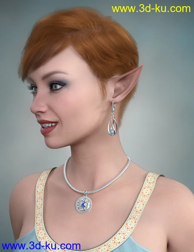 Adalia Hair for Genesis 8 Females模型的图片7