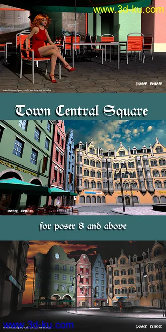 3D打印模型AJ Town Central Square的图片