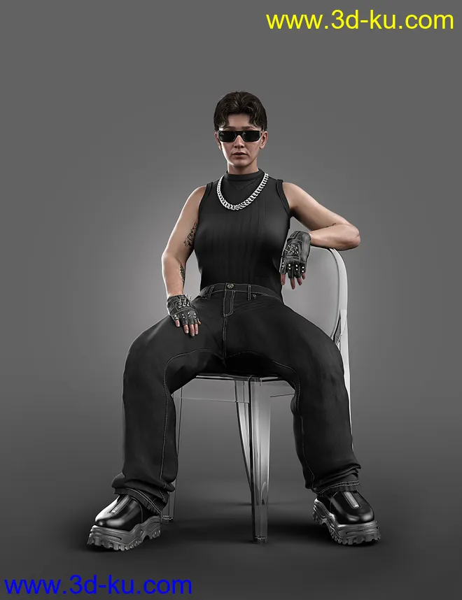 AJC 2020's Modern Realness Outfit for Genesis 8 and 8.1 Females模型的图片5