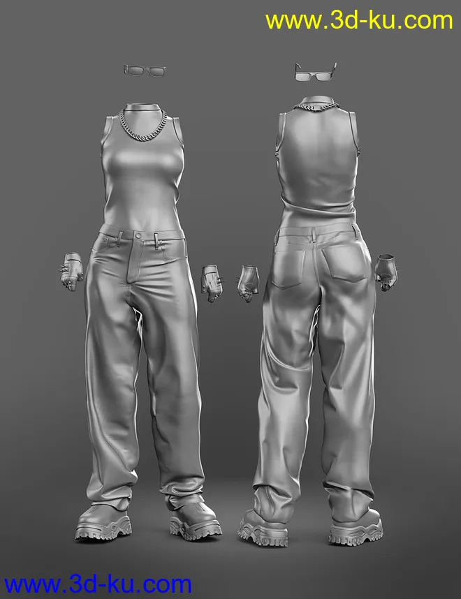 AJC 2020's Modern Realness Outfit for Genesis 8 and 8.1 Females模型的图片13
