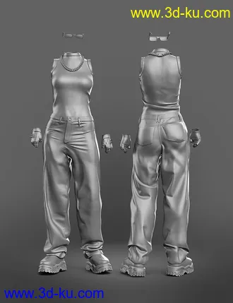3D打印模型AJC 2020's Modern Realness Outfit for Genesis 8 and 8.1 Females的图片