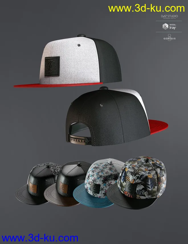 AJC Pro Skate Cap for Genesis 8 and 8.1 Females模型的图片2