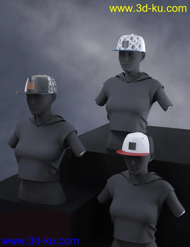 AJC Pro Skate Cap for Genesis 8 and 8.1 Females模型的图片3