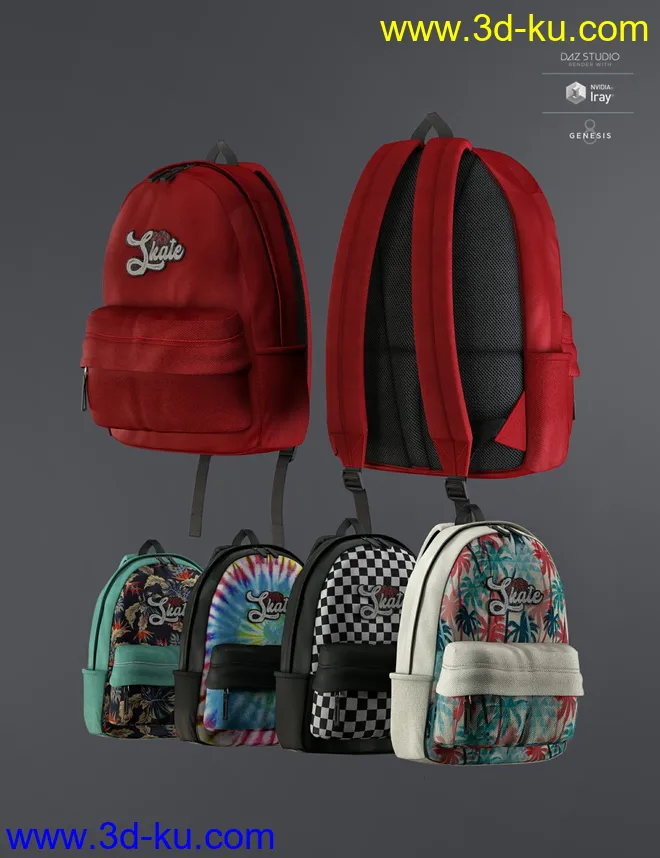 AJC Pro Skate Poses and Props for Genesis 8 and 8.1 Females模型的图片5