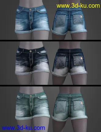 3D打印模型AJC Pro Skate Shorts for Genesis 8 and 8.1 Females的图片