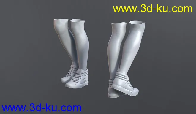 AJC Pro Skate Sneakers and Socks for Genesis 8 and 8.1 Females模型的图片3