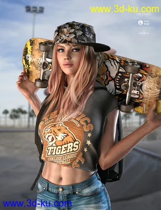 3D打印模型AJC Pro Skate Top for Genesis 8 and 8.1 Females的图片