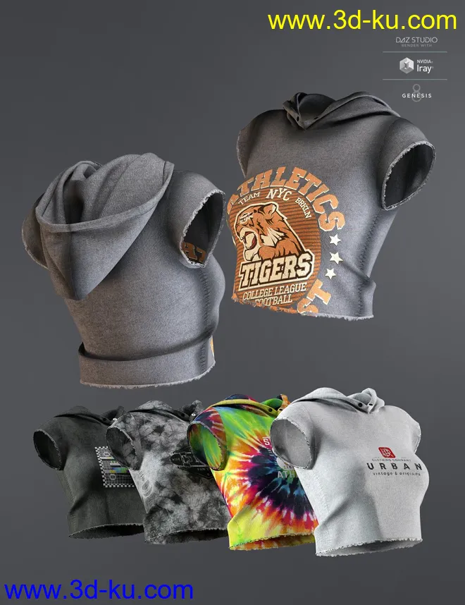 AJC Pro Skate Top for Genesis 8 and 8.1 Females模型的图片3