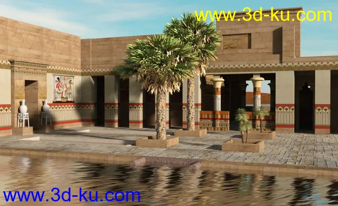 Akhenaten's Palace 3D Model模型的图片1