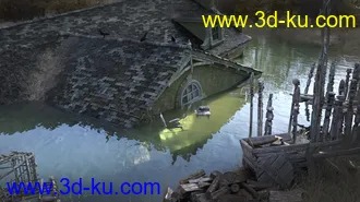 3D打印模型Albert Mansion Sunken Add-on的图片