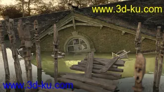 3D打印模型Albert Mansion Sunken Add-on的图片