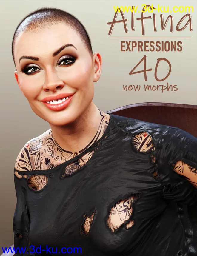 Alfina Expressions for Genesis 8 and 8.1 Female模型的图片1