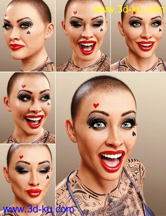 3D打印模型Alfina Expressions for Genesis 8 and 8.1 Female的图片
