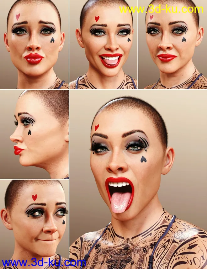 Alfina Expressions for Genesis 8 and 8.1 Female模型的图片4