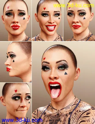 3D打印模型Alfina Expressions for Genesis 8 and 8.1 Female的图片