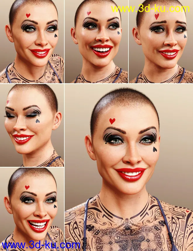 Alfina Expressions for Genesis 8 and 8.1 Female模型的图片6