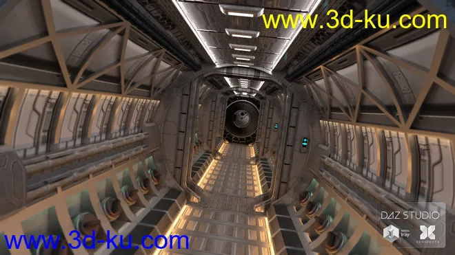 Alien Ship Hallway模型的图片3
