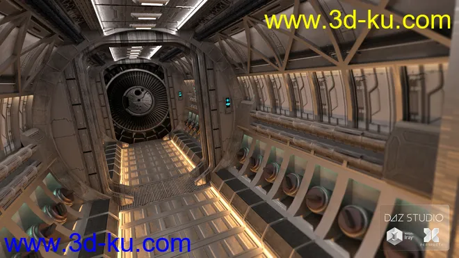 Alien Ship Hallway模型的图片4