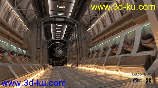 Alien Ship Hallway模型的图片5
