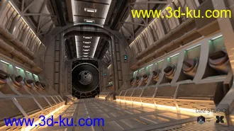 3D打印模型Alien Ship Hallway的图片