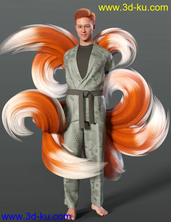All the Tails Poses for Kota 8.1 and Kiko 8.1 Tails模型的图片8