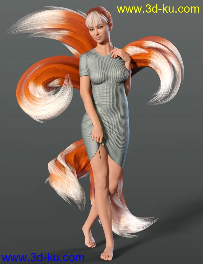 All the Tails Poses for Kota 8.1 and Kiko 8.1 Tails模型的图片10