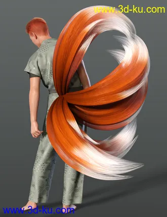 3D打印模型All the Tails Poses for Kota 8.1 and Kiko 8.1 Tails的图片
