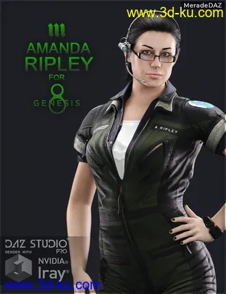 3D打印模型Amanda Ripley for Genesis 8 and 8.1 Female的图片