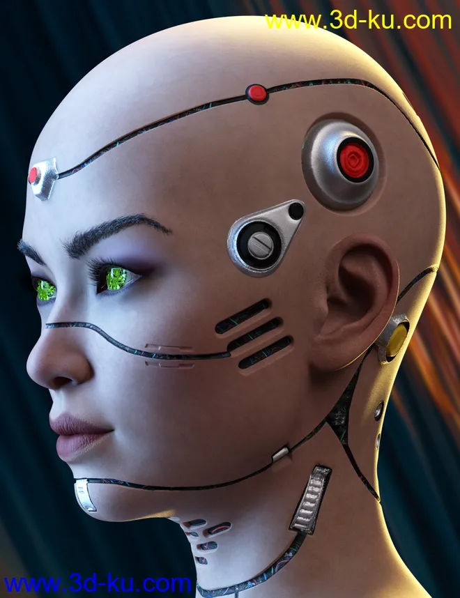 Amatera Cyborg HD for Genesis 8.1 Female模型的图片1
