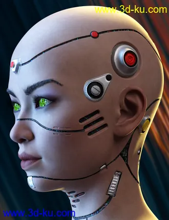 3D打印模型Amatera Cyborg HD for Genesis 8.1 Female的图片