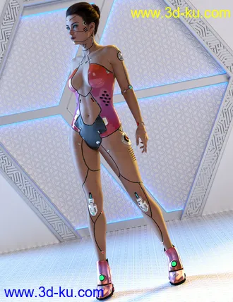 3D打印模型Amatera Cyborg HD for Genesis 8.1 Female的图片