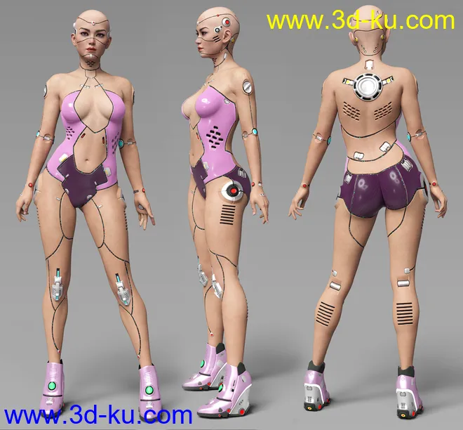 Amatera Cyborg HD for Genesis 8.1 Female模型的图片5