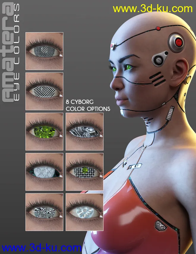 Amatera Cyborg HD for Genesis 8.1 Female模型的图片8