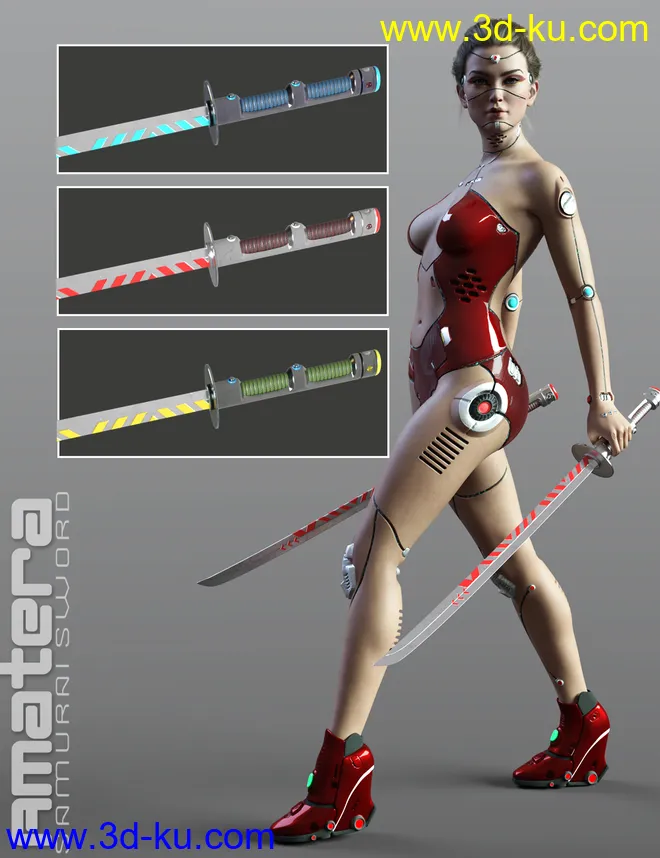 Amatera Cyborg HD for Genesis 8.1 Female模型的图片9