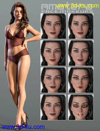 3D打印模型Amatera Cyborg HD for Genesis 8.1 Female的图片