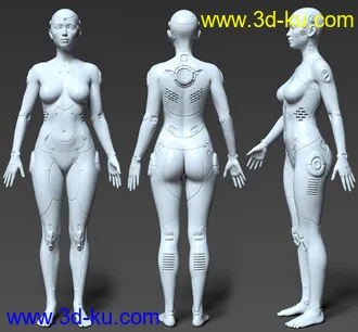 3D打印模型Amatera Cyborg HD for Genesis 8.1 Female的图片