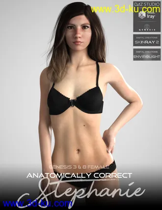 3D打印模型Anatomically Correct Stephanie for Genesis 3 and Genesis 8 Female的图片