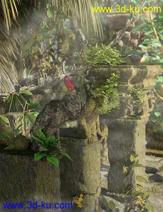 3D打印模型Ancient Stones - Rock'n'Roll and Moss Shaders的图片