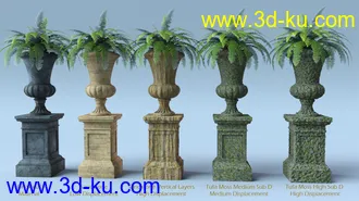 3D打印模型Ancient Stones - Rock'n'Roll and Moss Shaders的图片